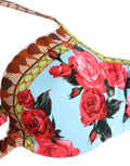 Dolce & Gabbana Bikini-Oberteil mit mehrfarbigem Blumenprint und Neckholder-Bindung