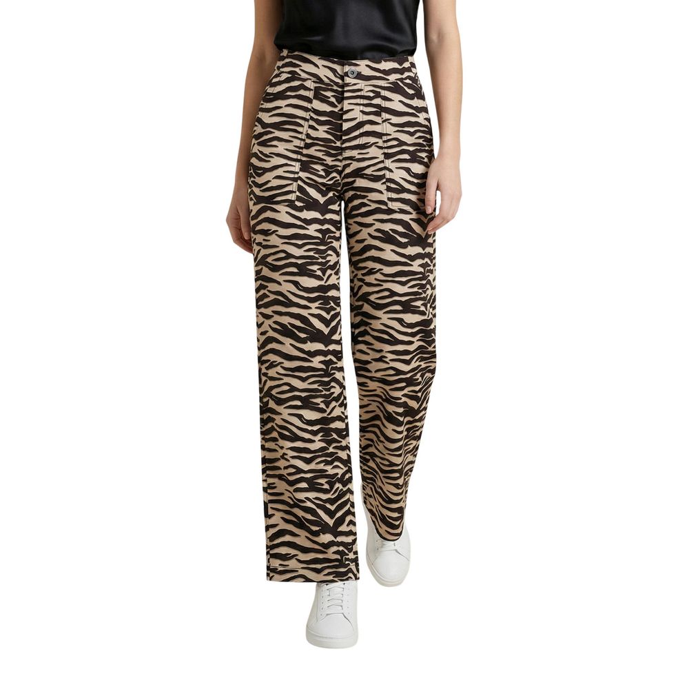 Street One Brown Viscose Casual Trousers