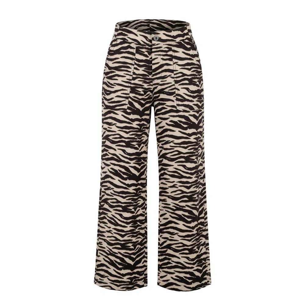 Street One Brown Viscose Casual Trousers