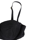 Dolce & Gabbana Schwarzer wattierter Balconette-BH aus Nylon
