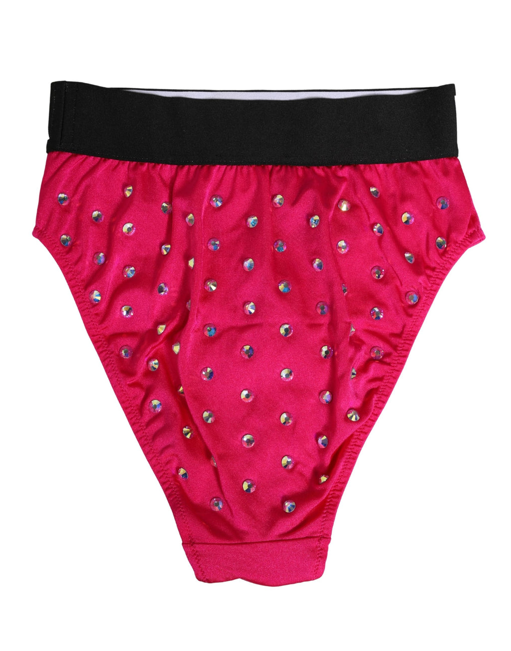 Dolce & Gabbana Pink Crystal High Waist Brief Panty Underwear