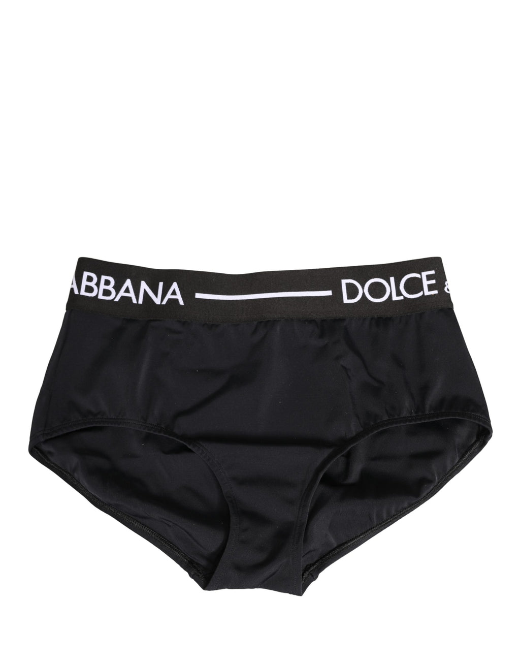 Dolce & Gabbana Schwarze Coulotte-Hose mit Logo-Bund