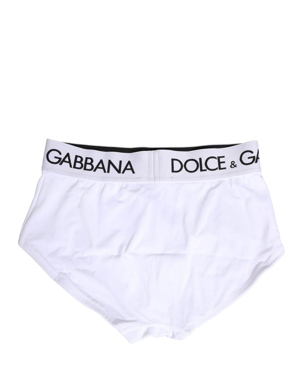 Dolce & Gabbana Weiße Panty mit Logo-Bund aus Nylon