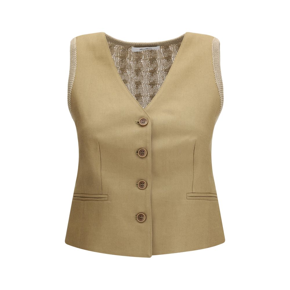 Max Mara Beige Leinenweste