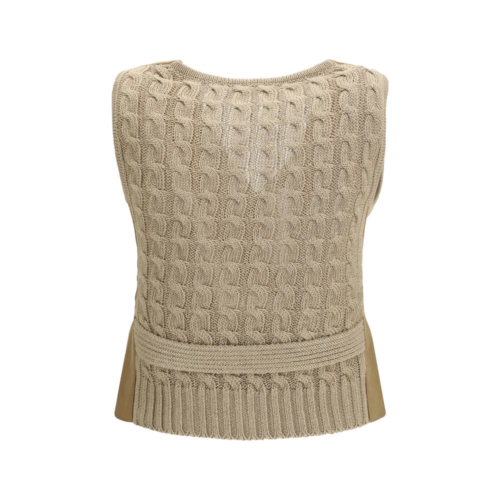Max Mara Beige Leinenweste