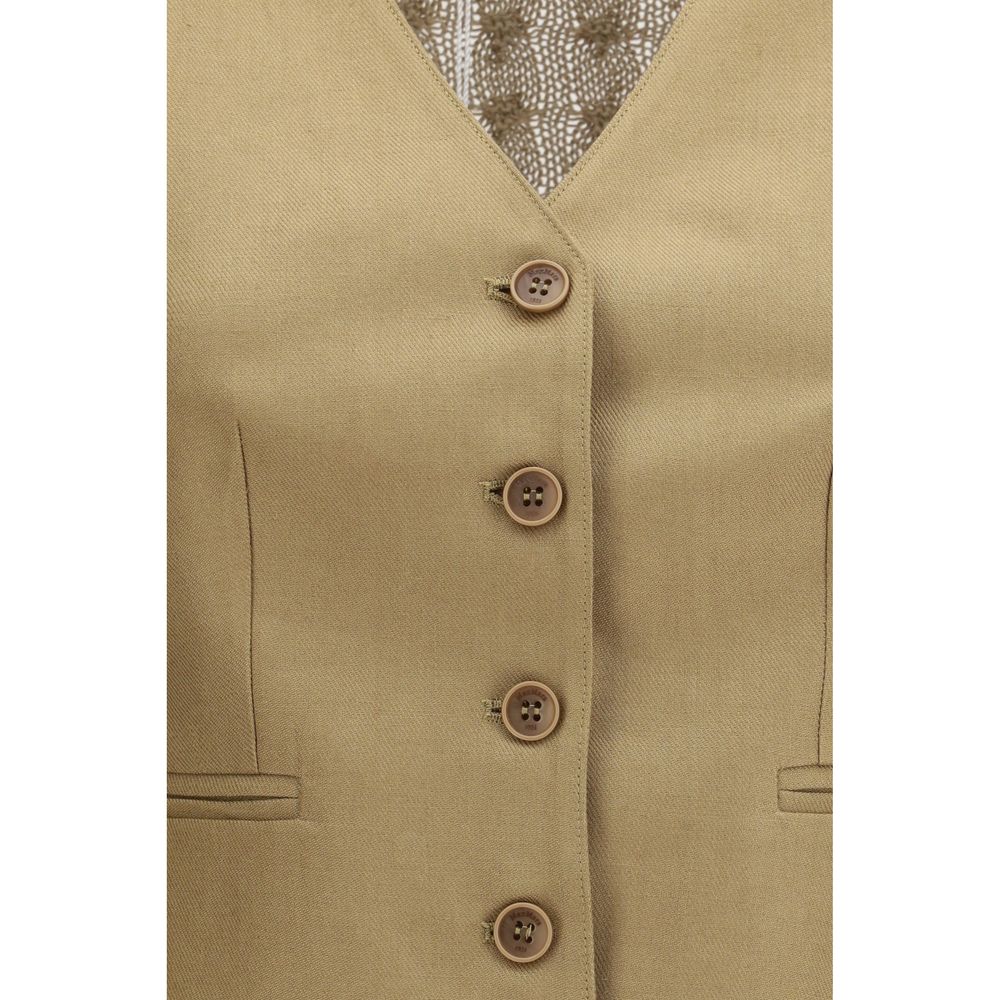 Max Mara Beige Leinenweste