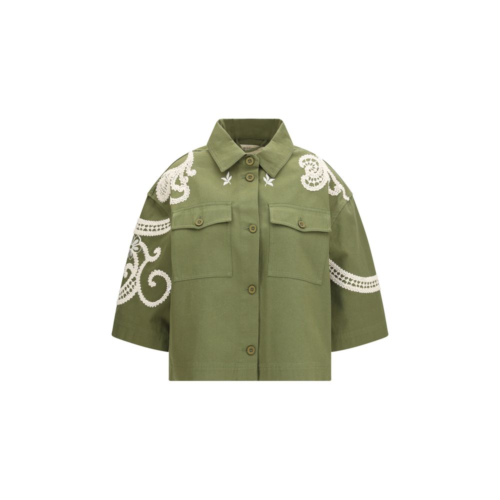 Max Mara Zweifarbiger Baumwollmantel