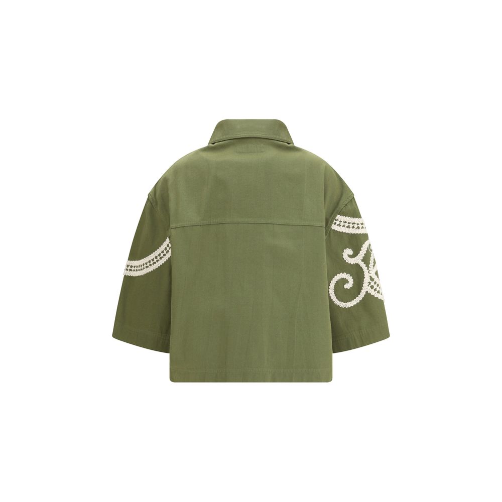 Max Mara Zweifarbiger Baumwollmantel