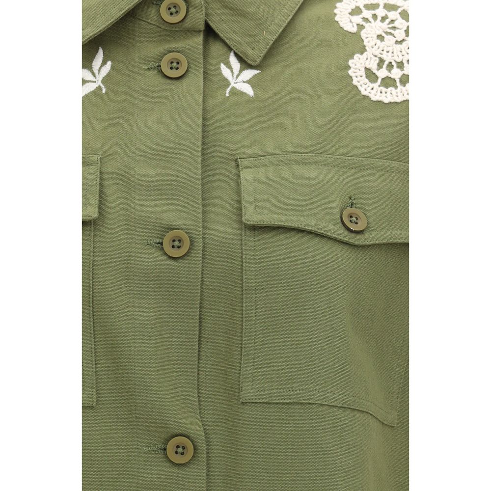 Max Mara Zweifarbiger Baumwollmantel