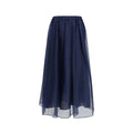 Max Mara Blauer Baumwoll-Maxirock