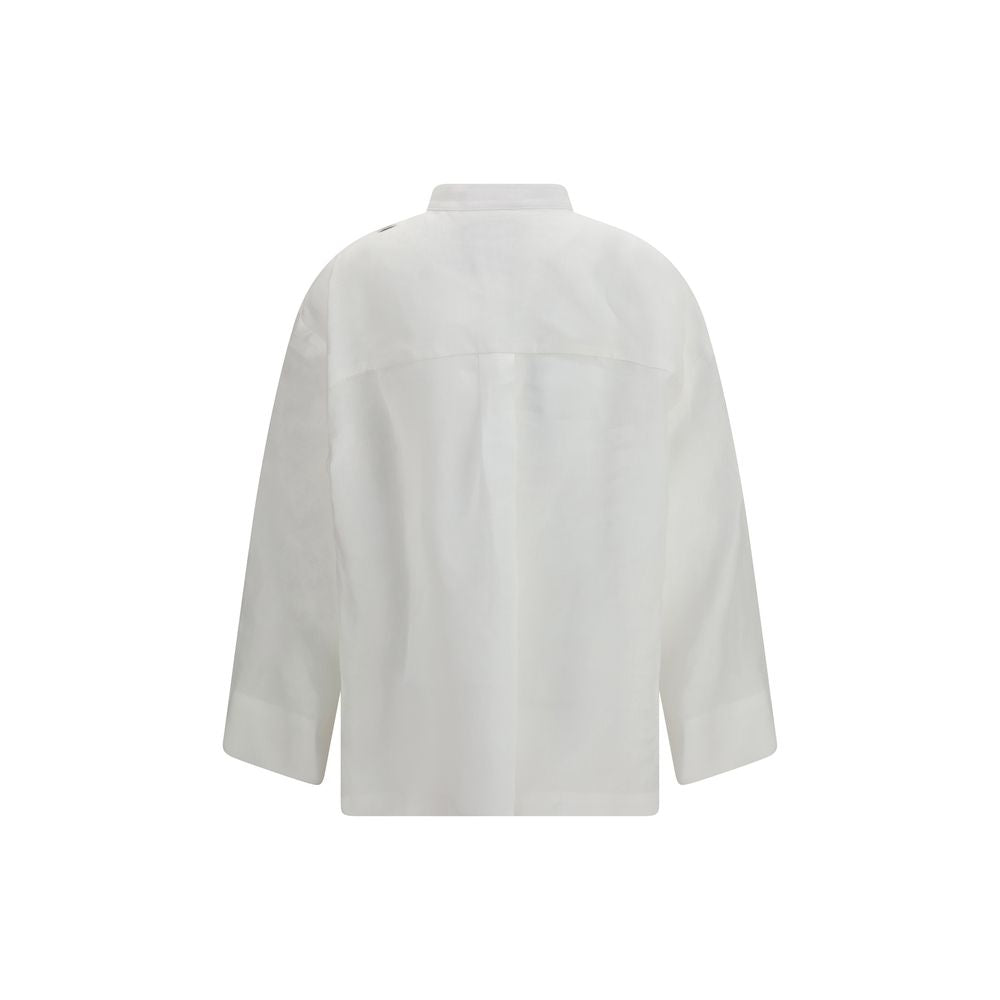 'S Max Mara Weißes Leinenhemd