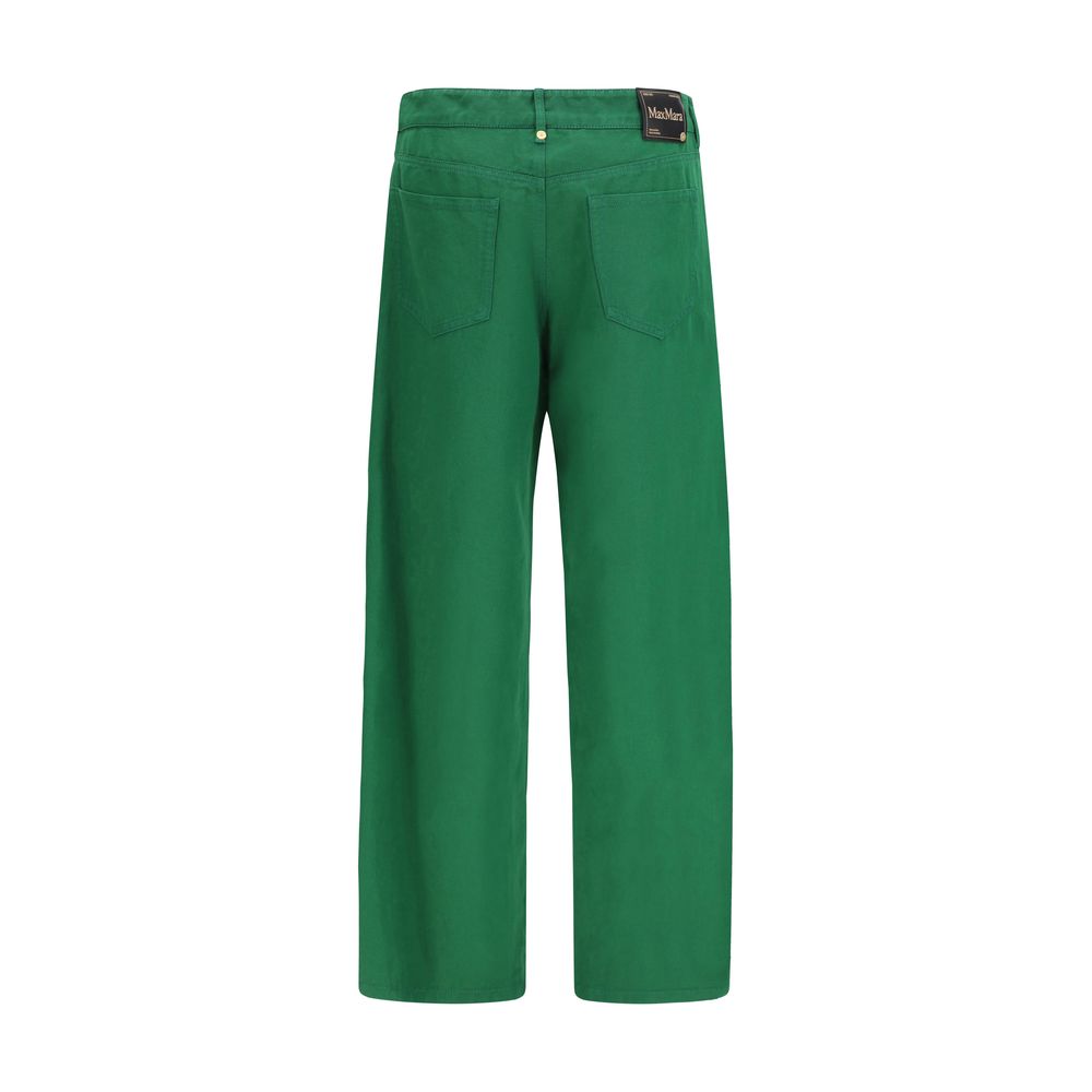'S Max Mara Two-tone Cotton Casual Trousers