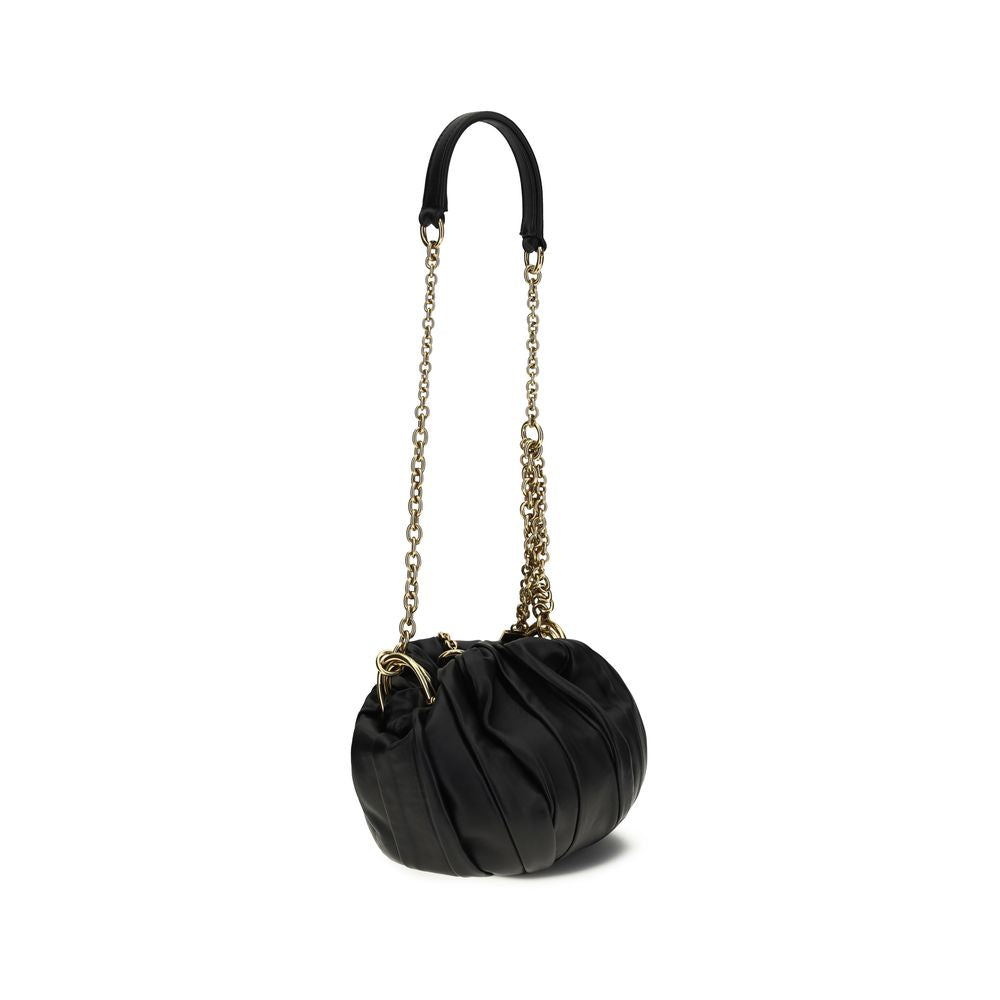 Chloé Schwarze Lammleder Schultertasche Ovis Aries Aries