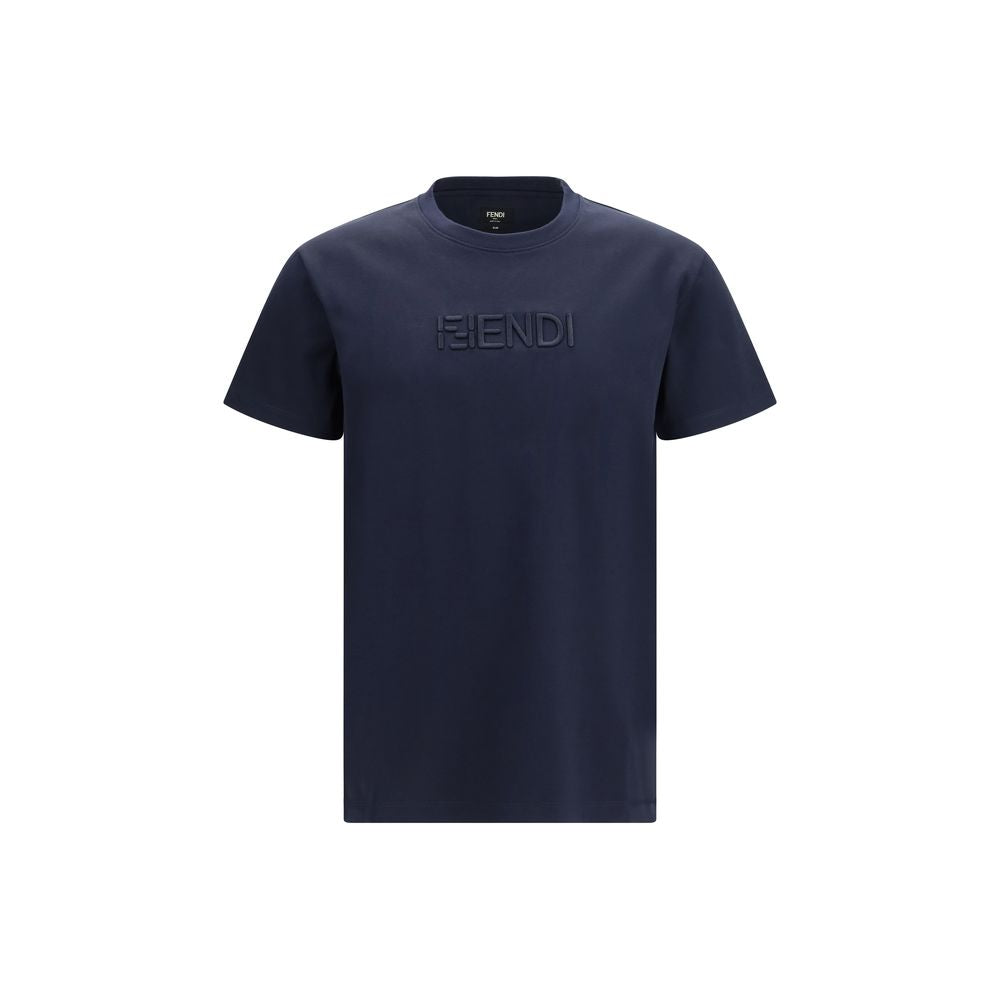 Fendi Blaues Baumwoll-T-Shirt