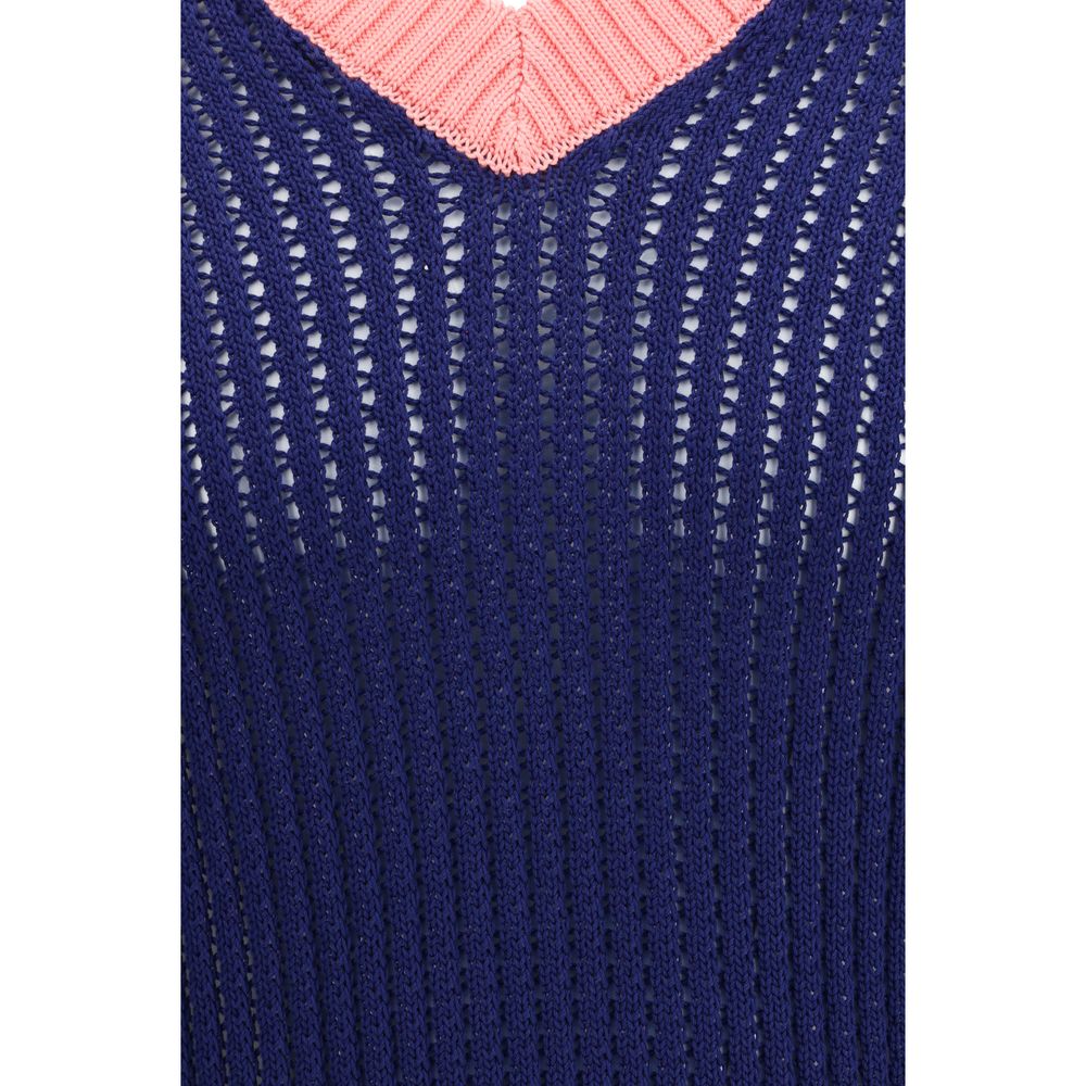 Fendi Blue Cotton Sweater
