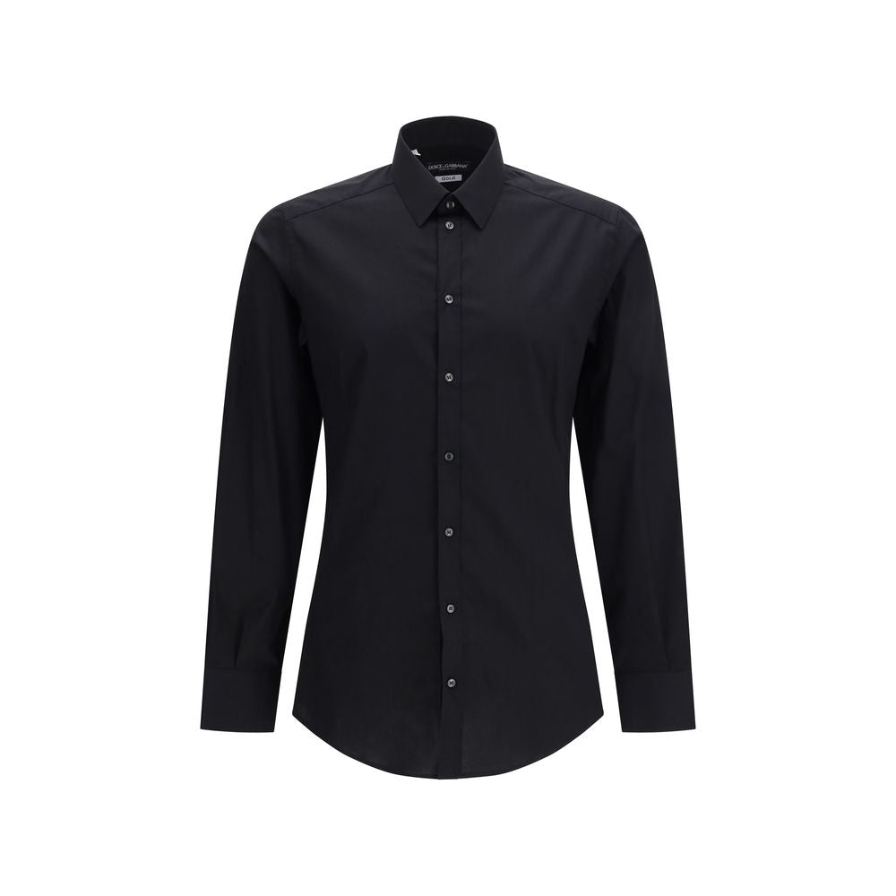 Dolce & Gabbana Schwarzes Baumwollhemd