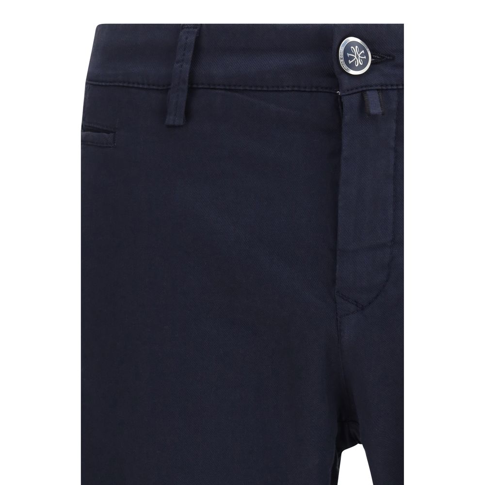 Jacob Cohen Blue Cotton Chino Trousers