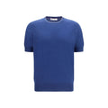 Brunello Cucinelli Blaues Baumwoll-T-Shirt