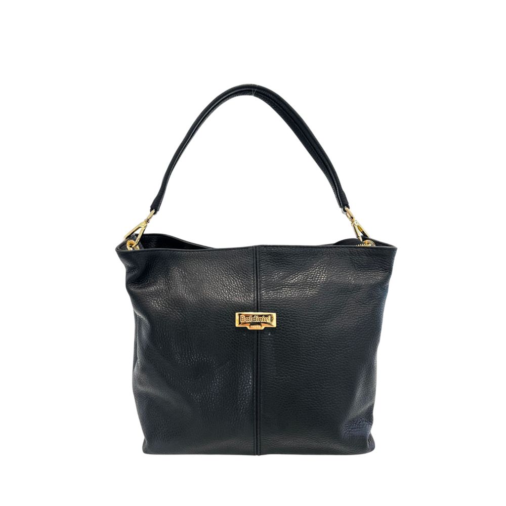 Baldinini Trend Schwarze Leder Damentasche