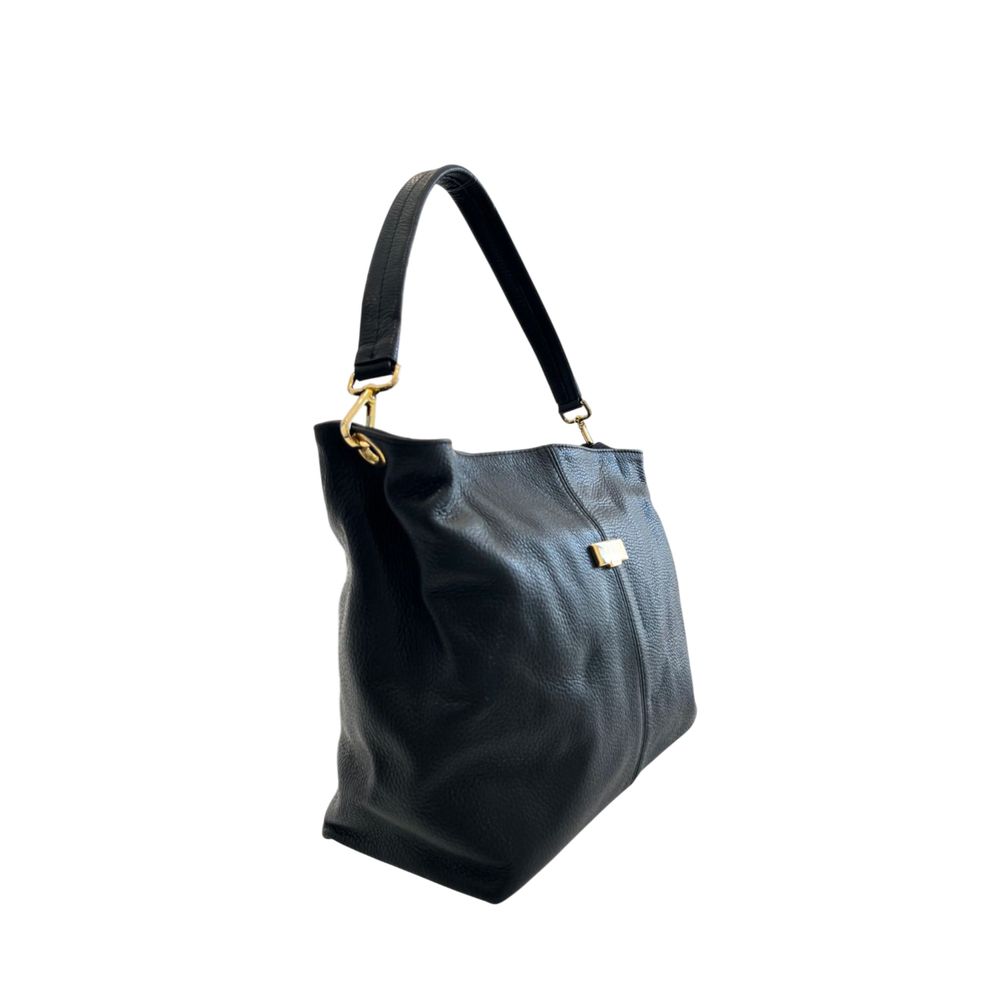 Baldinini Trend Black Calfskin Clutch