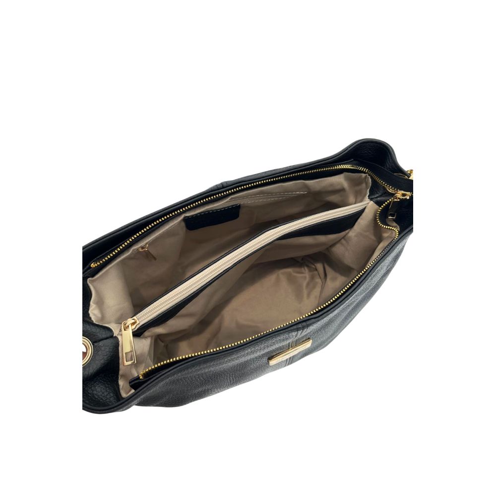 Baldinini Trend Black Calfskin Clutch