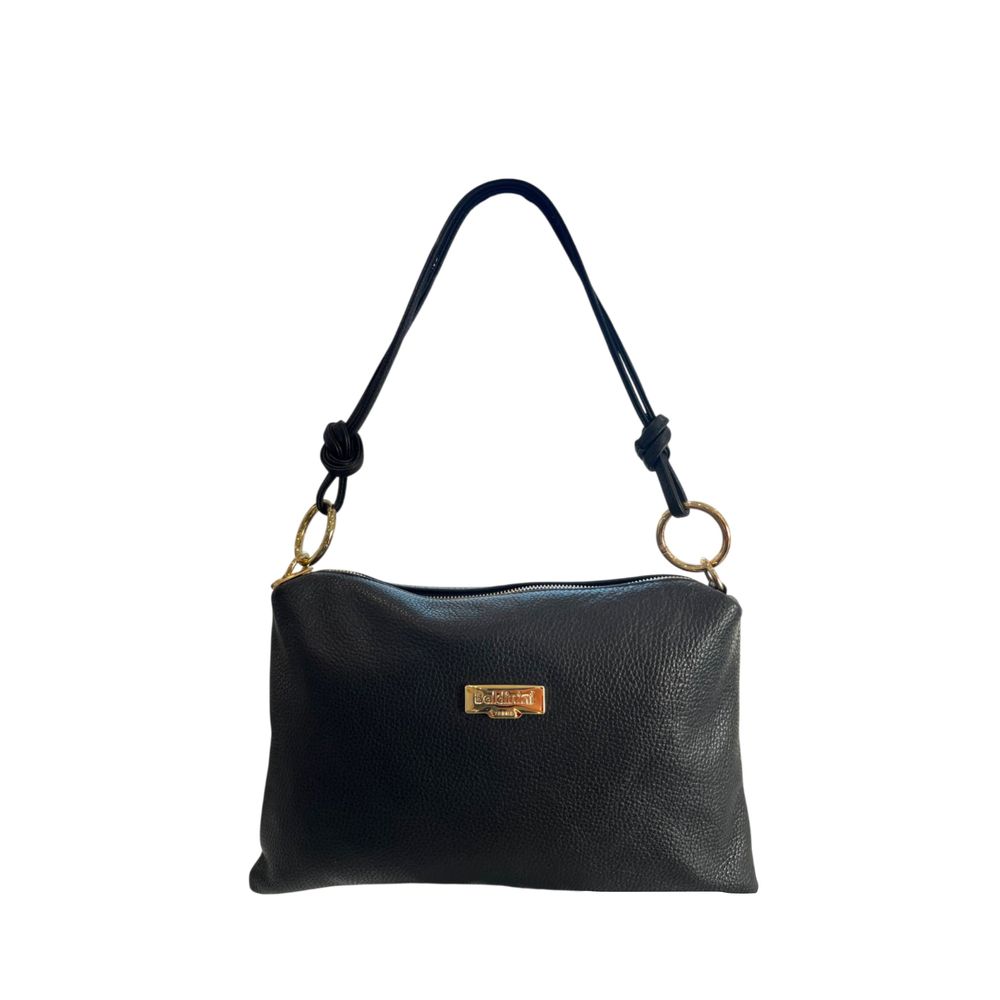 Baldinini Trend Schwarze Leder Damentasche