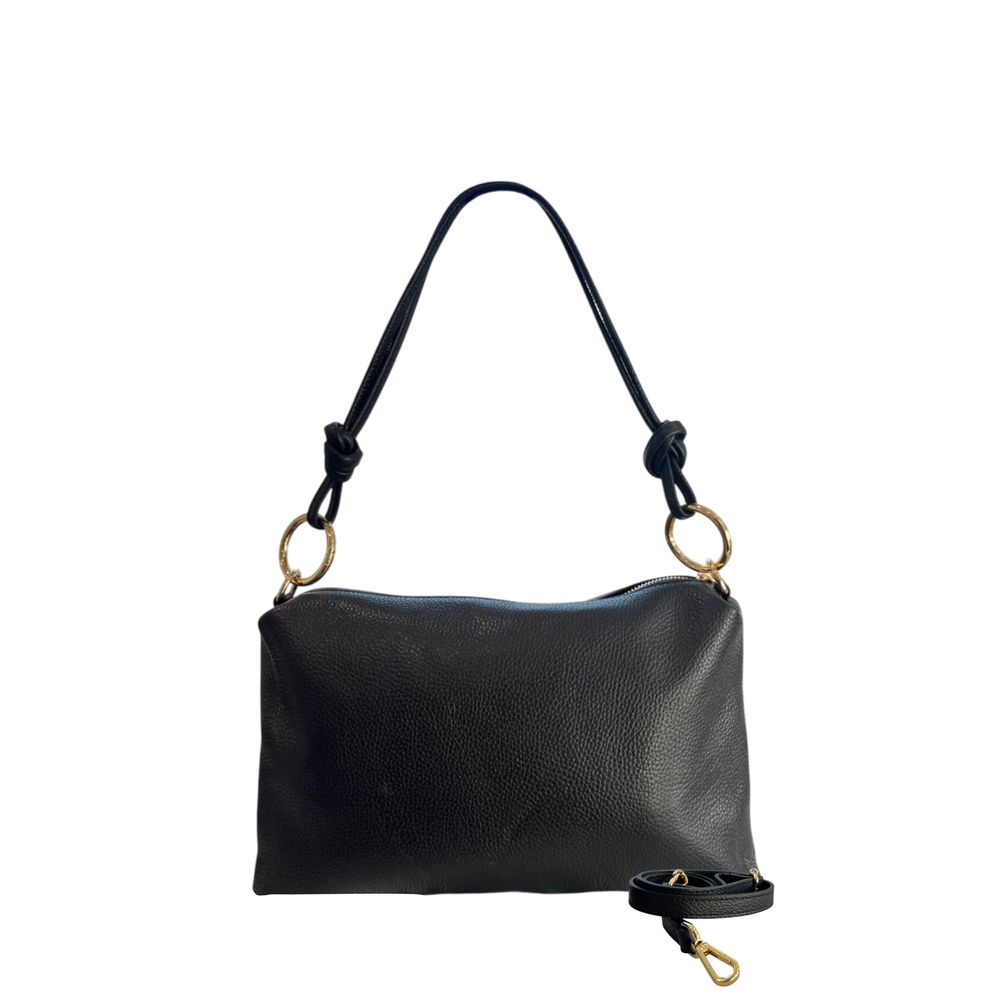 Baldinini Trend Schwarze Leder Damentasche