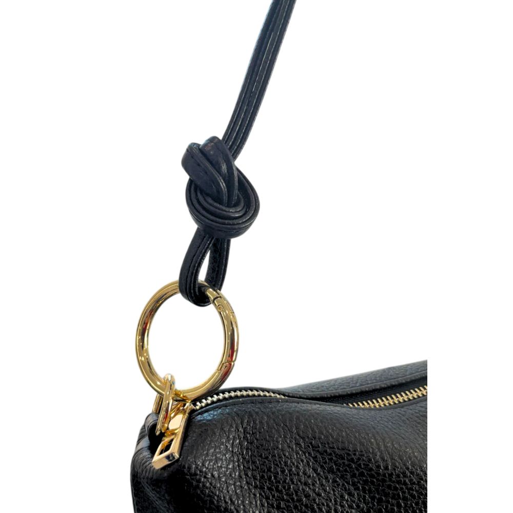 Baldinini Trend Schwarze Leder Damentasche
