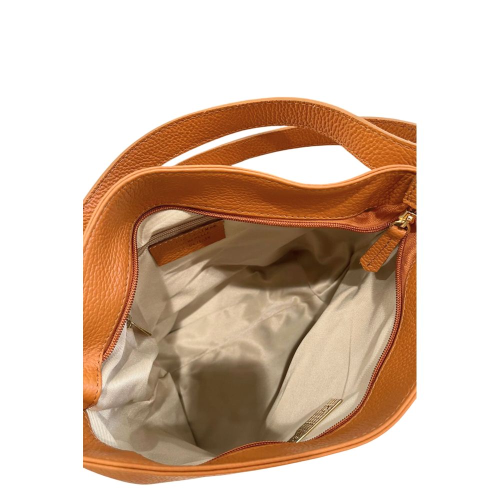 Baldinini Trend Braune Clutch aus Rindsleder