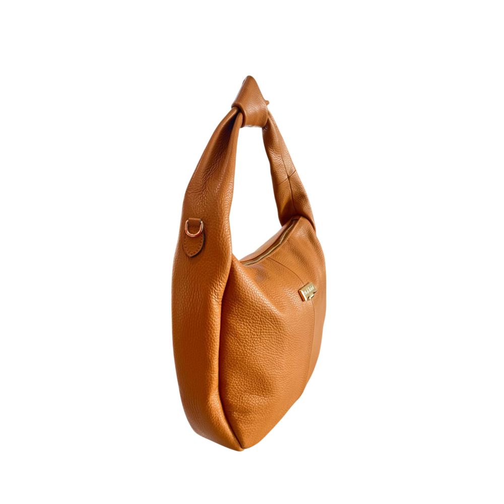 Baldinini Trend Braune Clutch aus Rindsleder