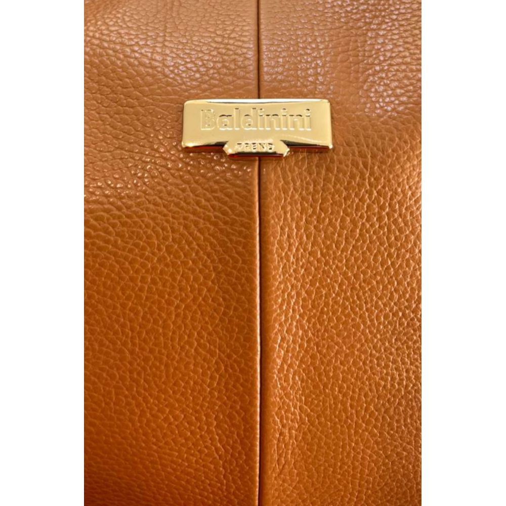 Baldinini Trend Braune Clutch aus Rindsleder