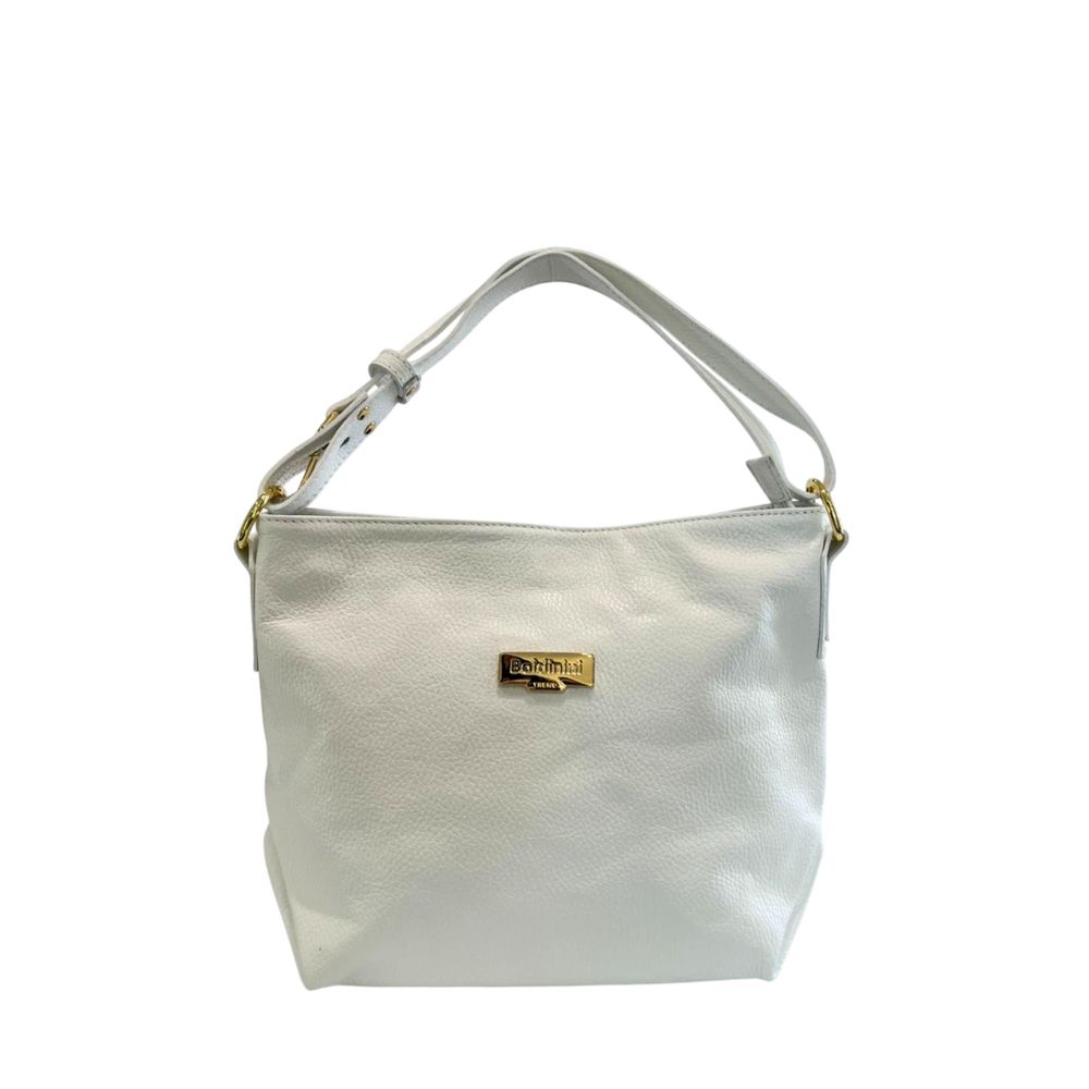 Baldinini Trend Weiße Clutch aus Kuhfell