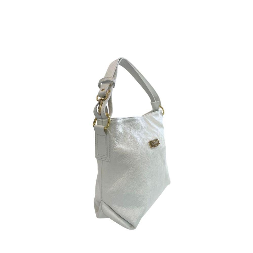 Baldinini Trend Weiße Clutch aus Kuhfell