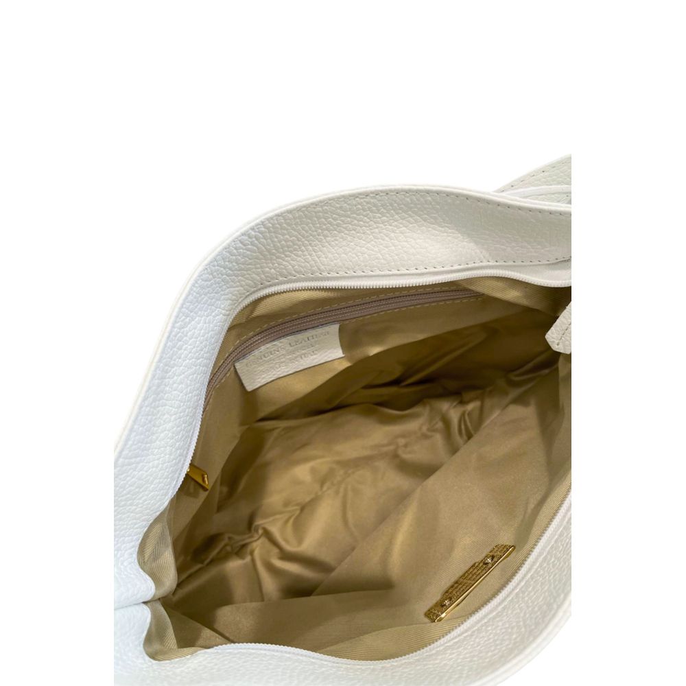 Baldinini Trend Weiße Clutch aus Kuhfell