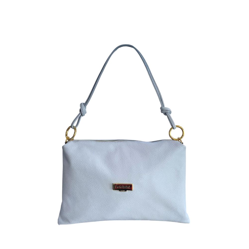 Baldinini Trend Blue Cowhide Leather Clutch