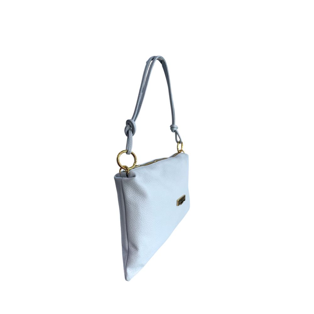 Baldinini Trend Blue Cowhide Leather Clutch