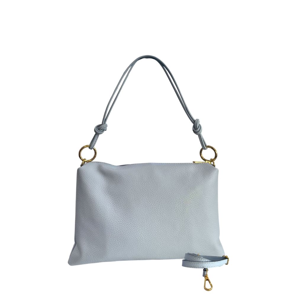 Baldinini Trend Blue Cowhide Leather Clutch