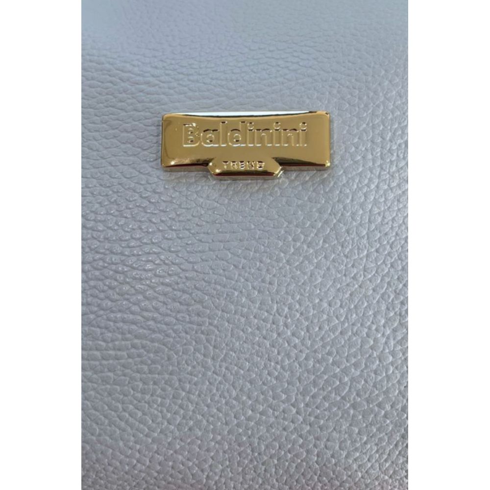 Baldinini Trend Blue Cowhide Leather Clutch