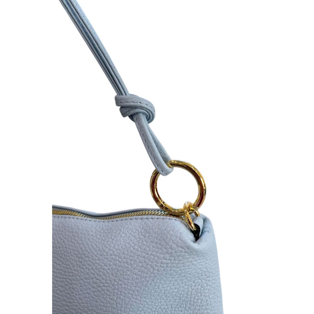 Baldinini Trend Blue Cowhide Leather Clutch