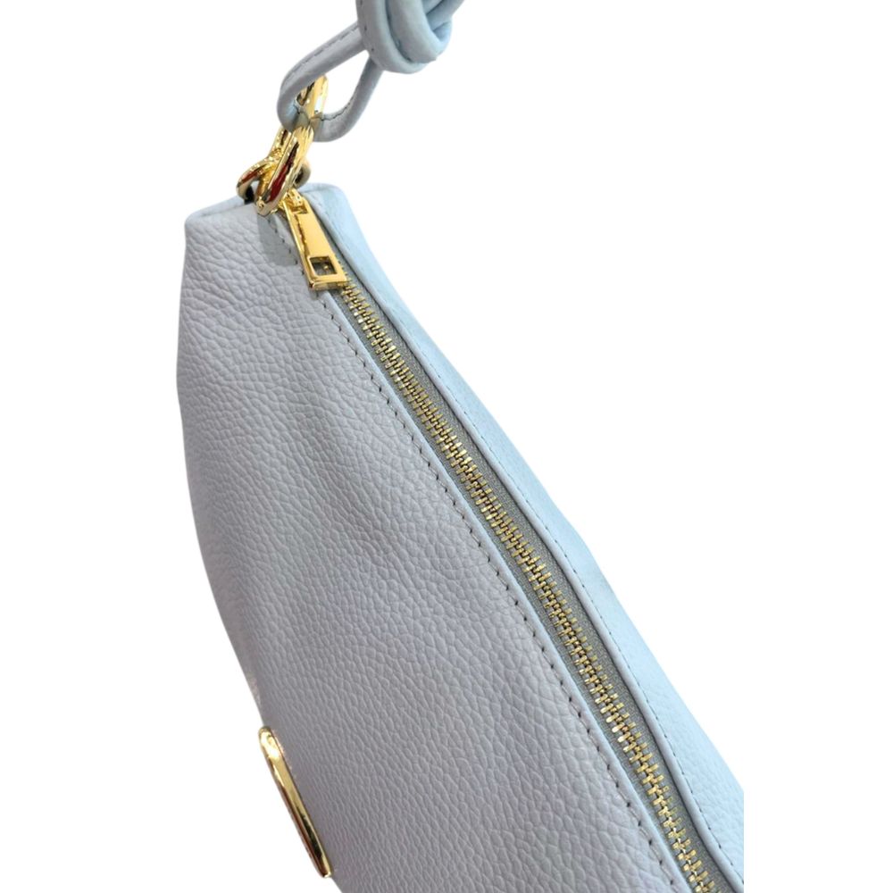 Baldinini Trend Blue Cowhide Leather Clutch
