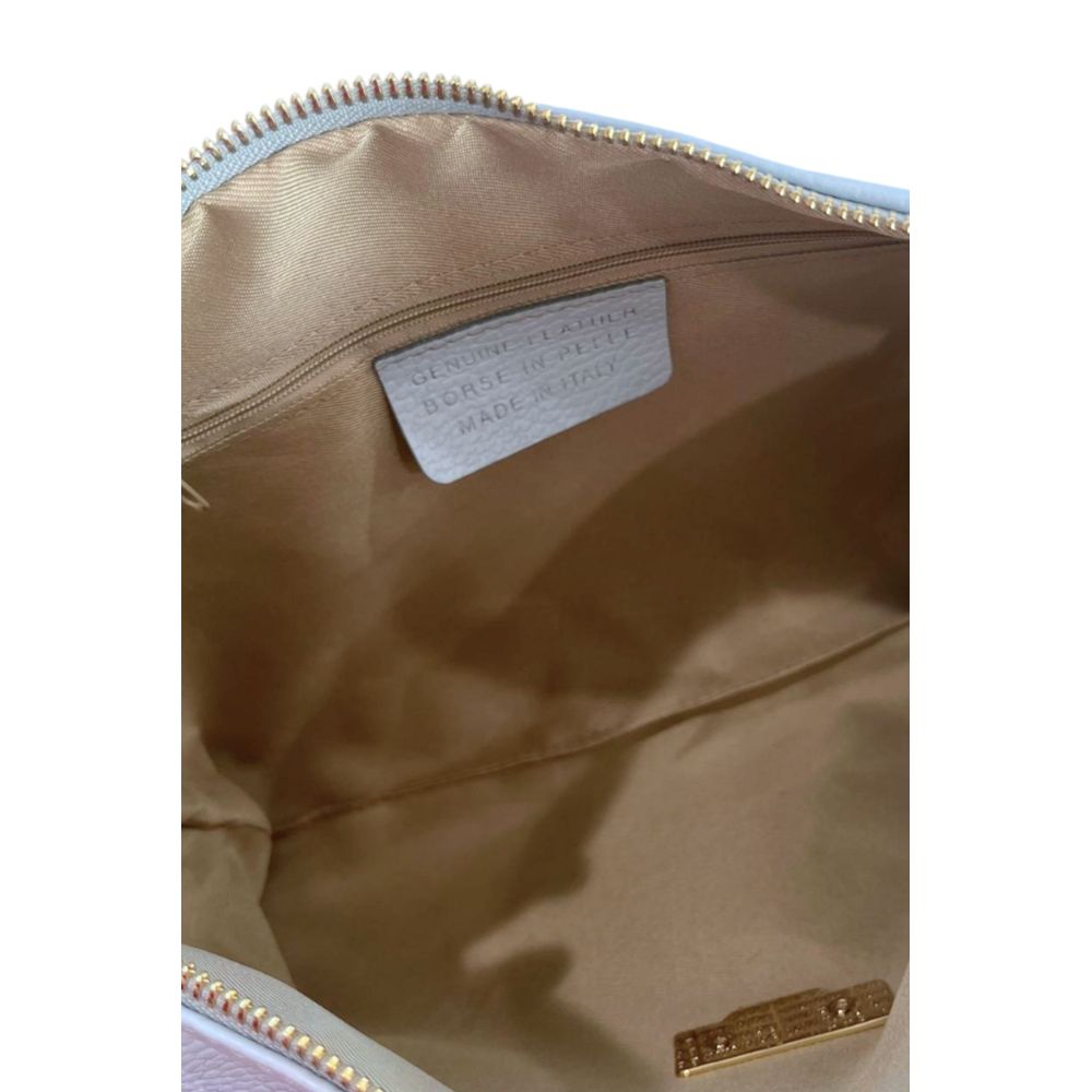 Baldinini Trend Blue Cowhide Leather Clutch