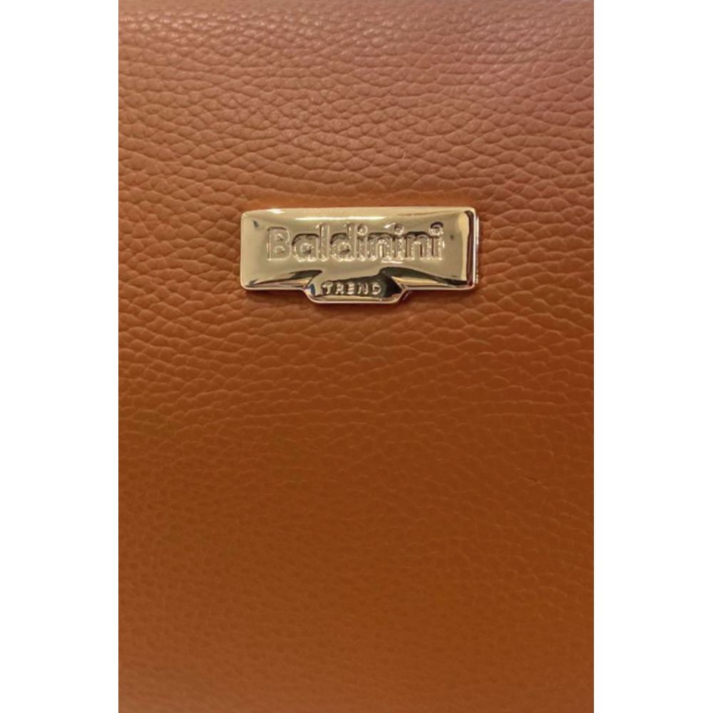 Baldinini Trend Braune Clutch aus Rindsleder