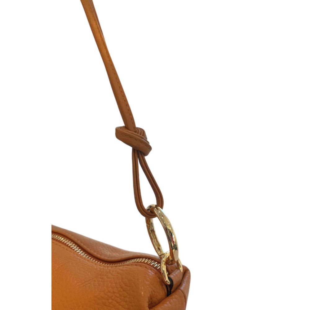 Baldinini Trend Braune Clutch aus Rindsleder