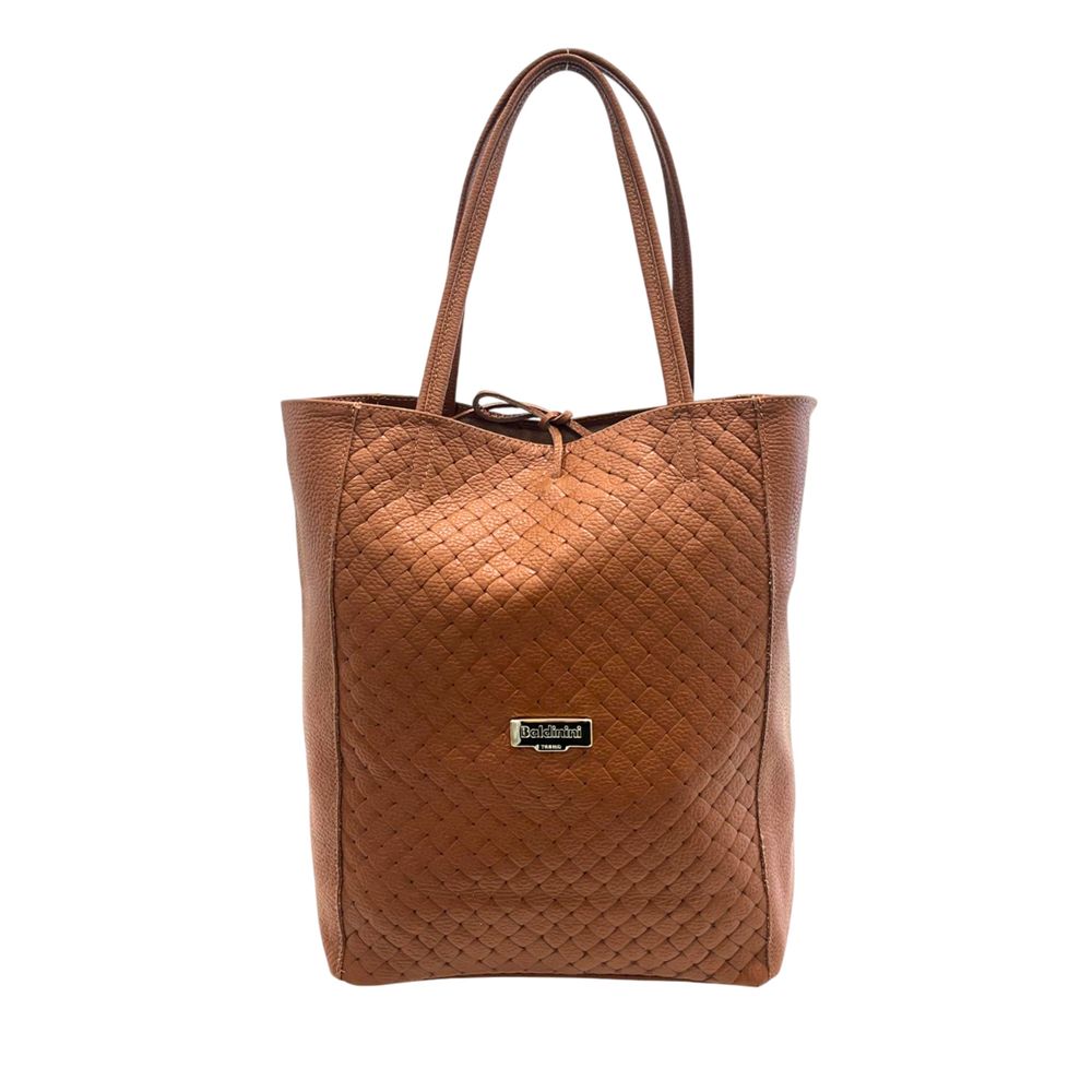 Baldinini Trend Brown Cowhide Clutch