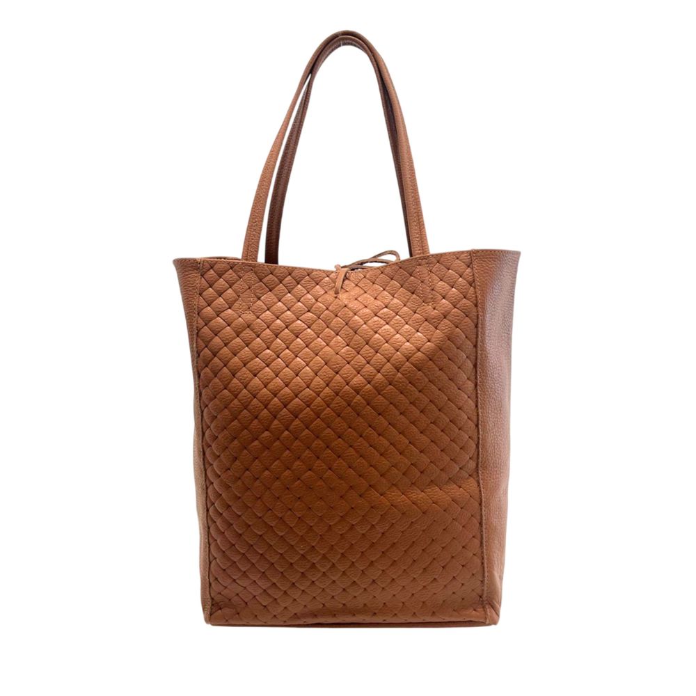 Baldinini Trend Brown Cowhide Clutch