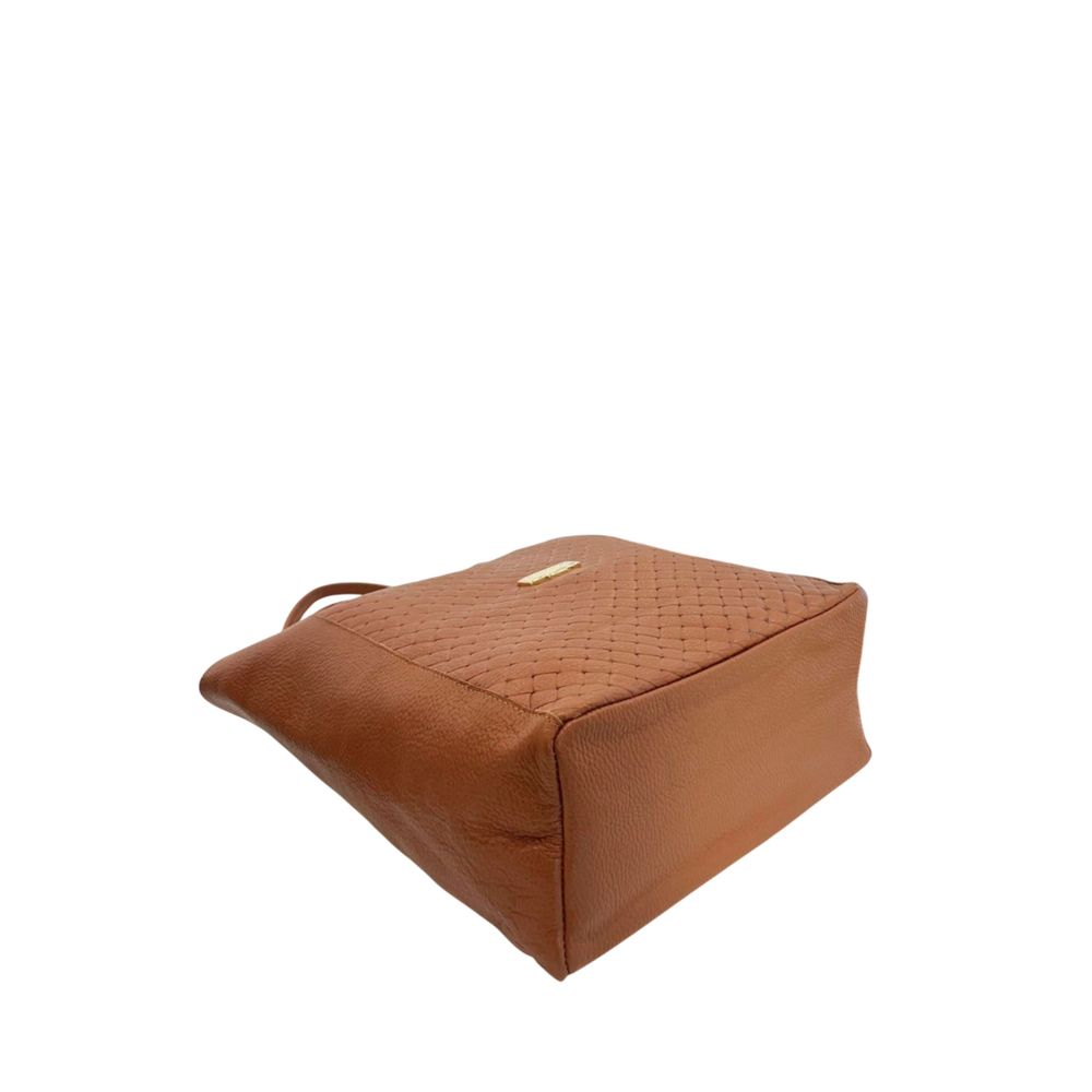 Baldinini Trend Brown Cowhide Clutch