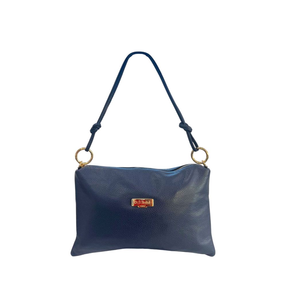 Baldinini Trend Blaue Clutch aus Rindsleder