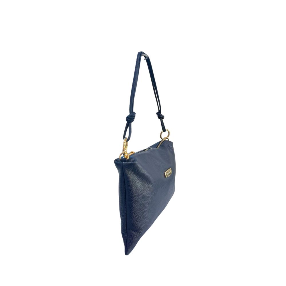 Baldinini Trend Blaue Clutch aus Rindsleder