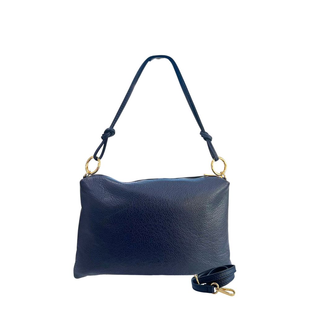 Baldinini Trend Blaue Clutch aus Rindsleder