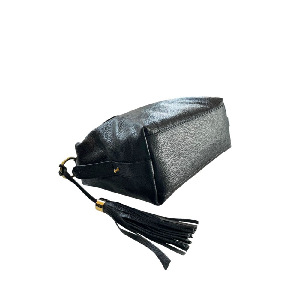 Baldinini Trend Schwarze Leder Damentasche